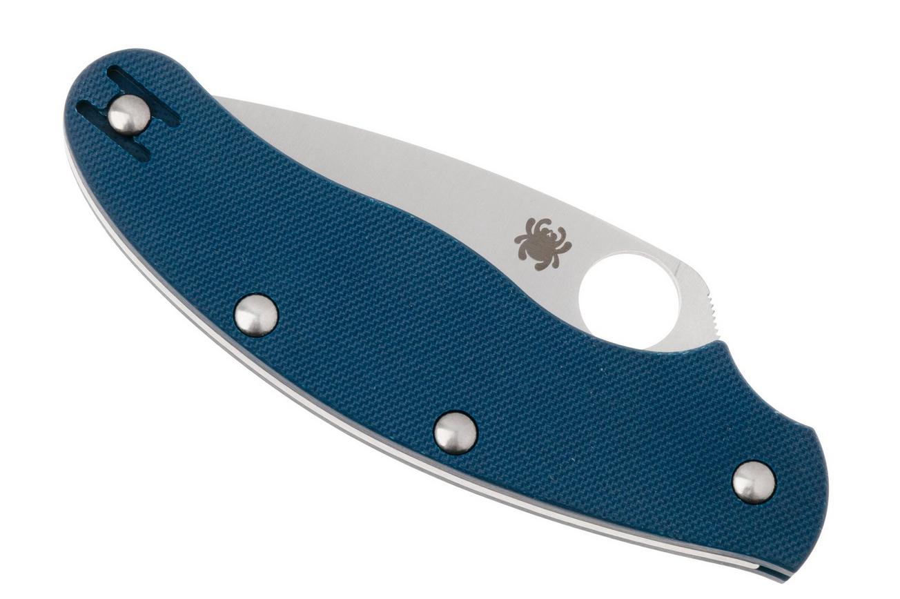 Spyderco UK Penknife CPM SPY27 C94GPCBL Cobalt Blue G10, zakmes