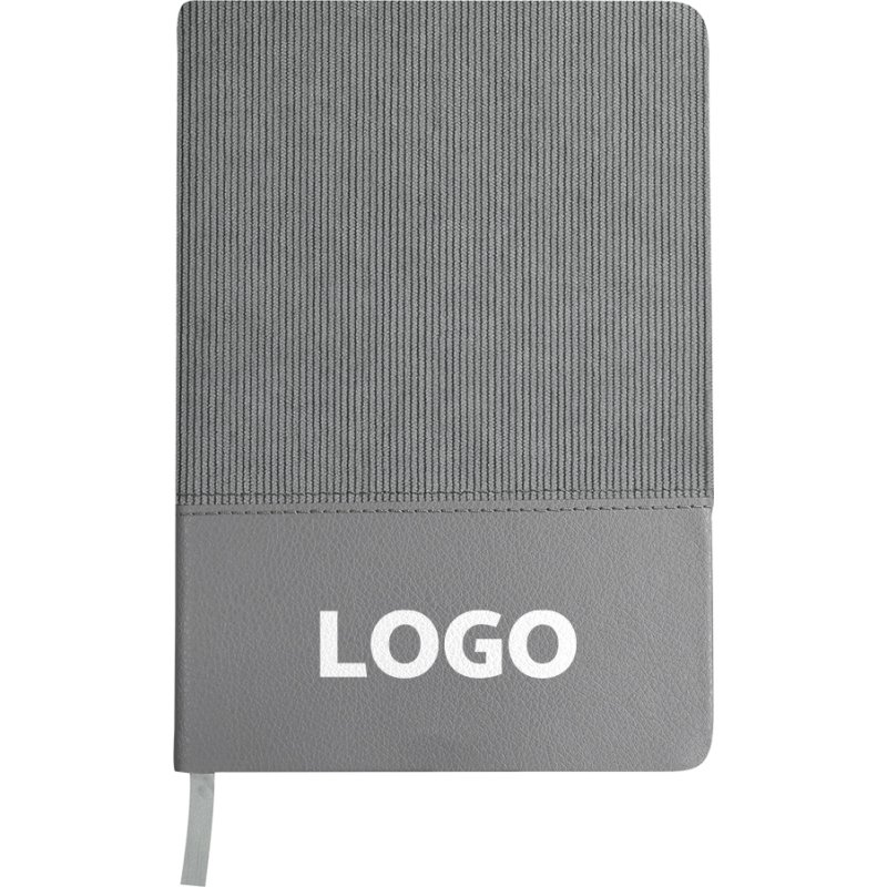 Carnet A5 en velours publicitaire - marquage 1 couleur
