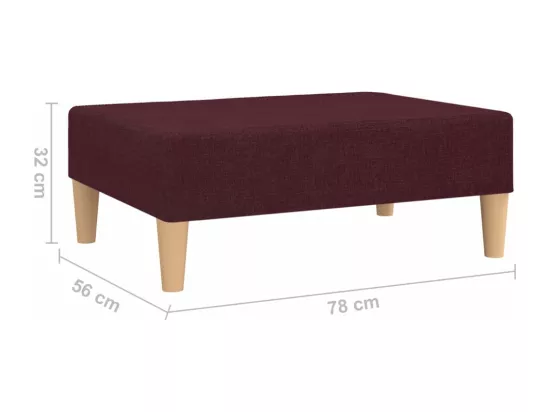 Repose-pied Violet 78x56x32 cm Tissu