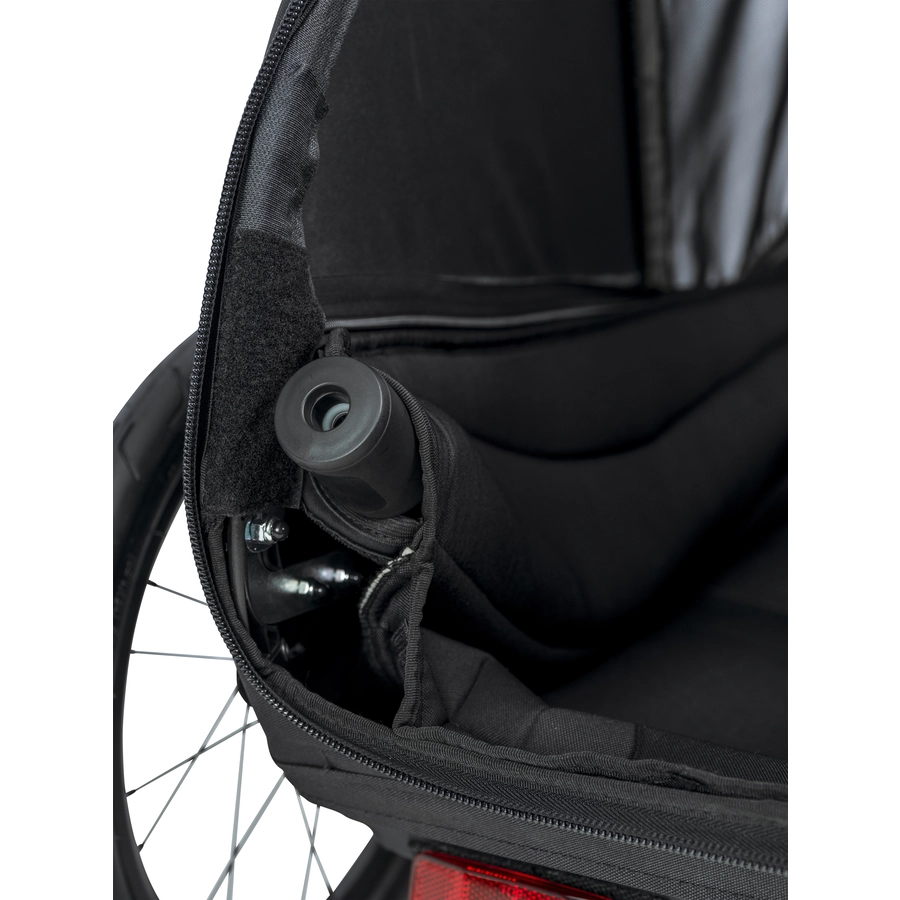 hamax Hundeanhänger mit Bett und Regenverdeck Pluto L navy  blueblack