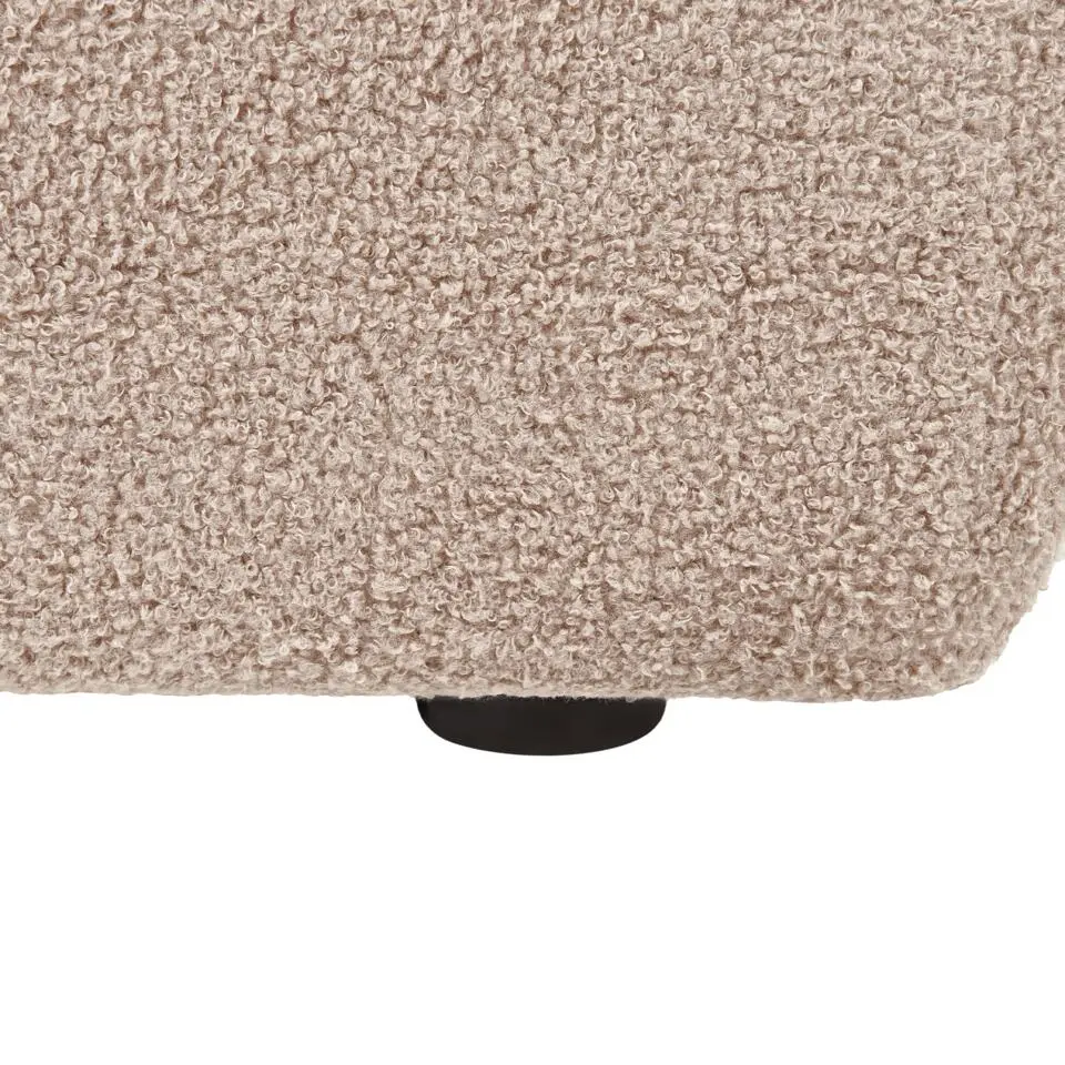 AGERUP - Fauteuil - Beige - Bouclé