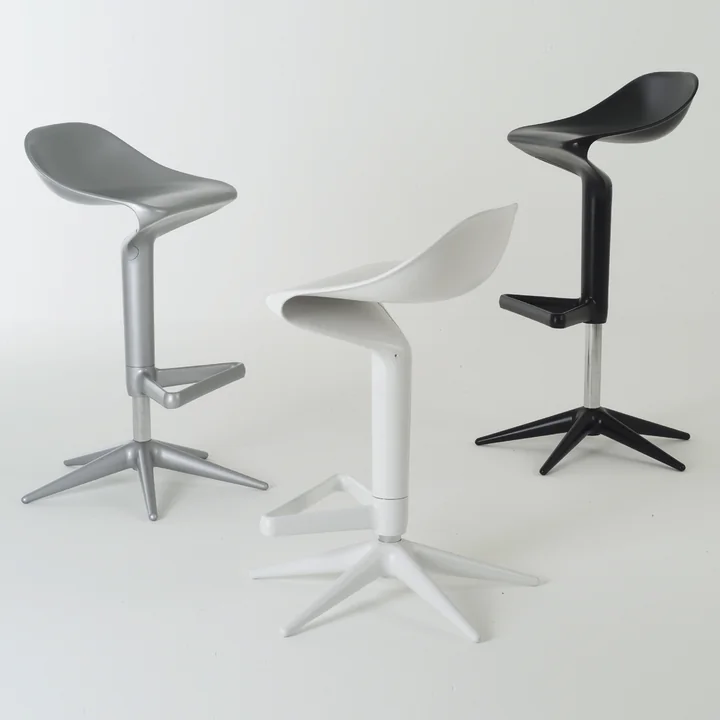 Kartell - Spoon Barhocker, schwarz