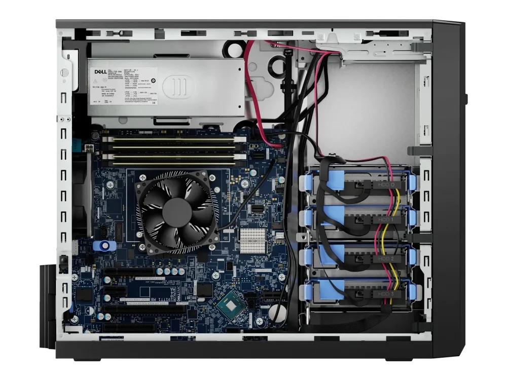 Dell PowerEdge T150 - Server - MT - envejs - 1 x Xeon E-2314 / op til 4.5 GHz - RAM 8 GB - HDD 1 TB - Matrox G200 - Gigabit Ethernet - intet OS - skærm: ingen - sort - BTP - med 3 års Basic Onsite