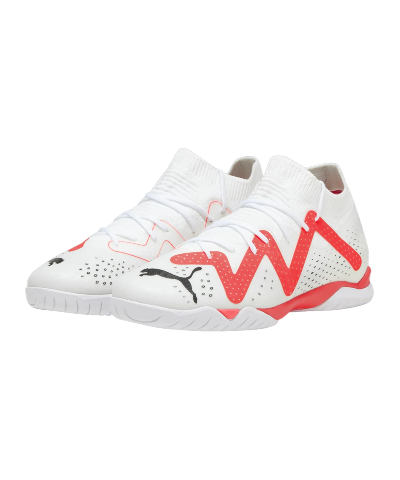 PUMA FUTURE Match+ Mid IT Halle Breakthrough Jr Kids Weiss Rot Schwarz F01