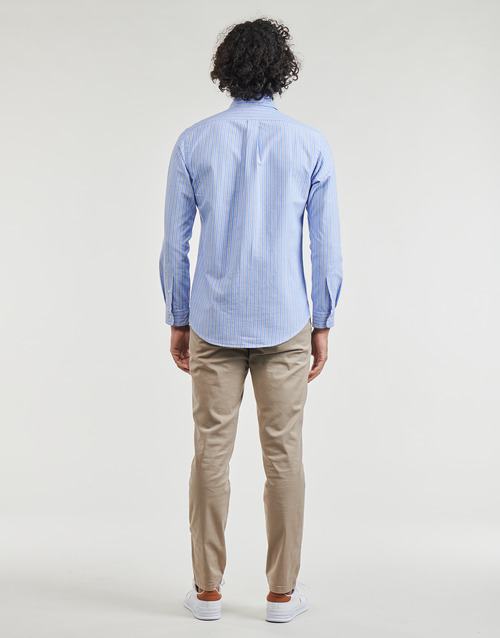 Polo Ralph Lauren - CHEMISE COUPE DROITE EN OXFORD Azul / Blanco / Azul / Blanco / Multiple