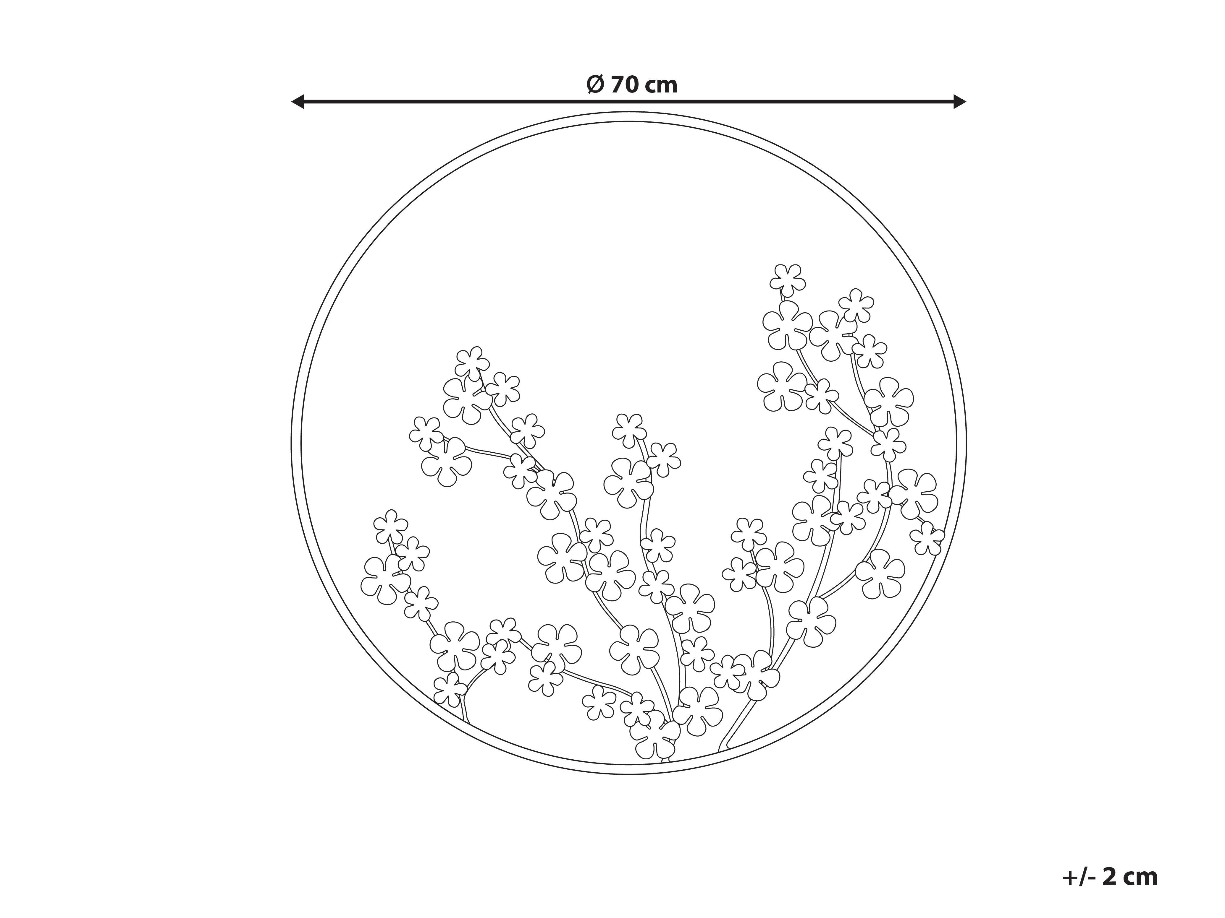 Wanddecoratie Bloem STRONTIUM Metaal 70 cm Zwart