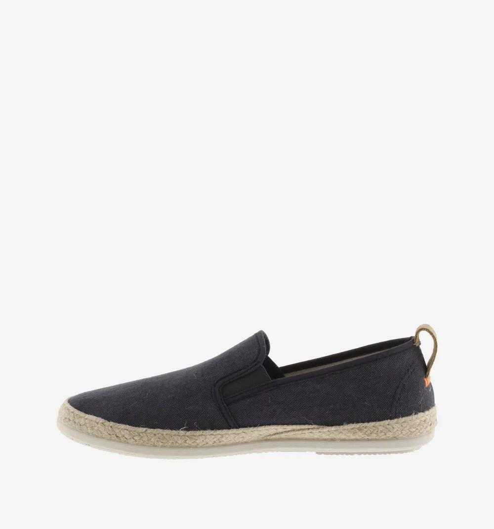 ANDRÉ ÉLASTIQUES TOILE DÉLAVÉE Espadrilles à tirette pour homme MARINO