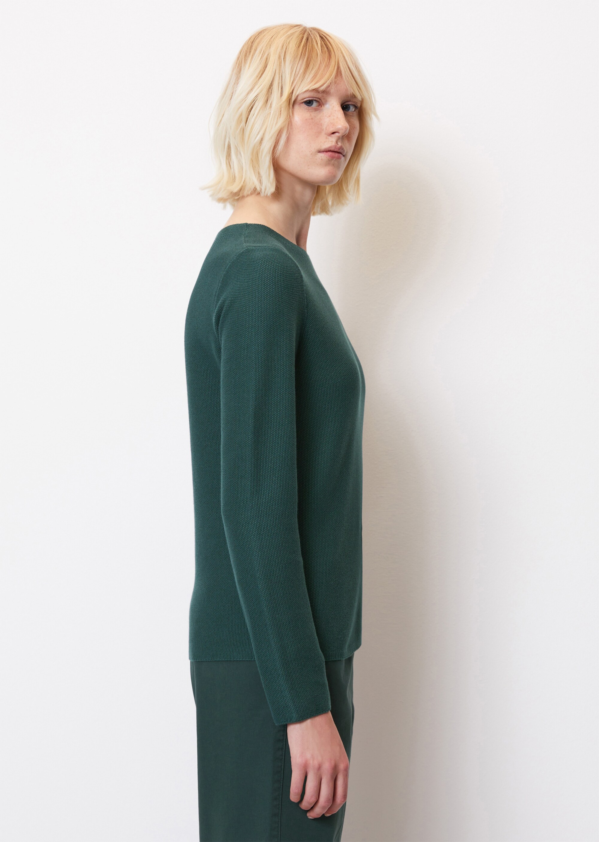 Pullover mit Reiskorn-Struktur aus softem Organic Cotton
