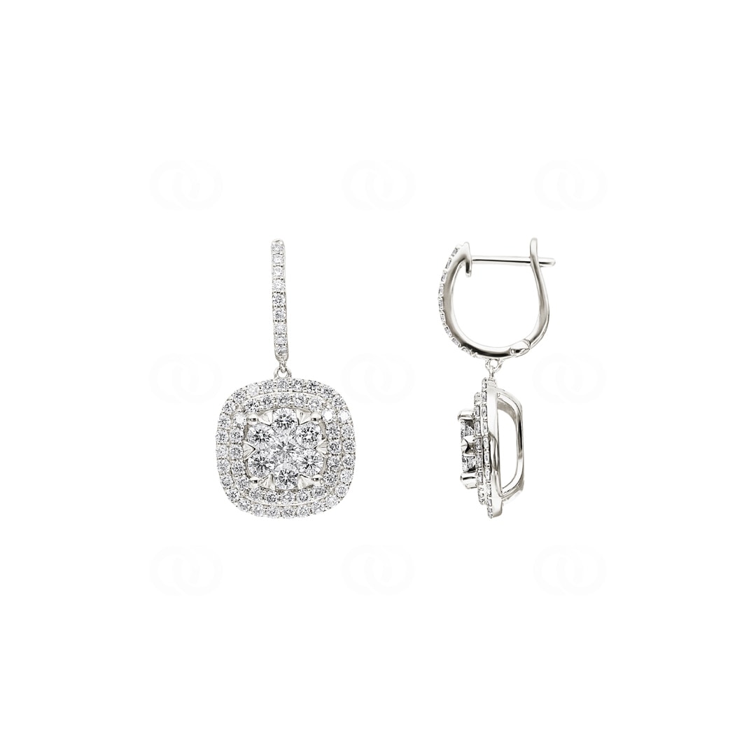 2.50 Karat Diamant-Kreolen 750/18 K Weissgold