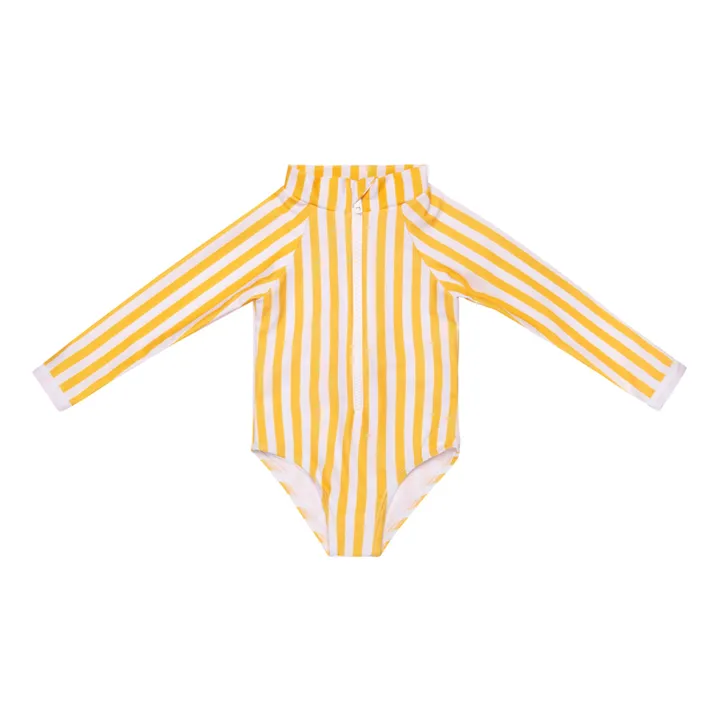 Juillet Juillet Maillot de Bain Anti-UV Matière Recyclée Rayé | Jaune