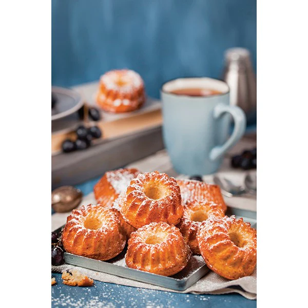 Moule en acier revêtement anti-adhérent 12 mini kouglofs Patisse