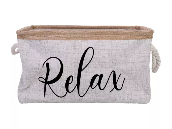 Panier de rangement en tissu 36x24x20