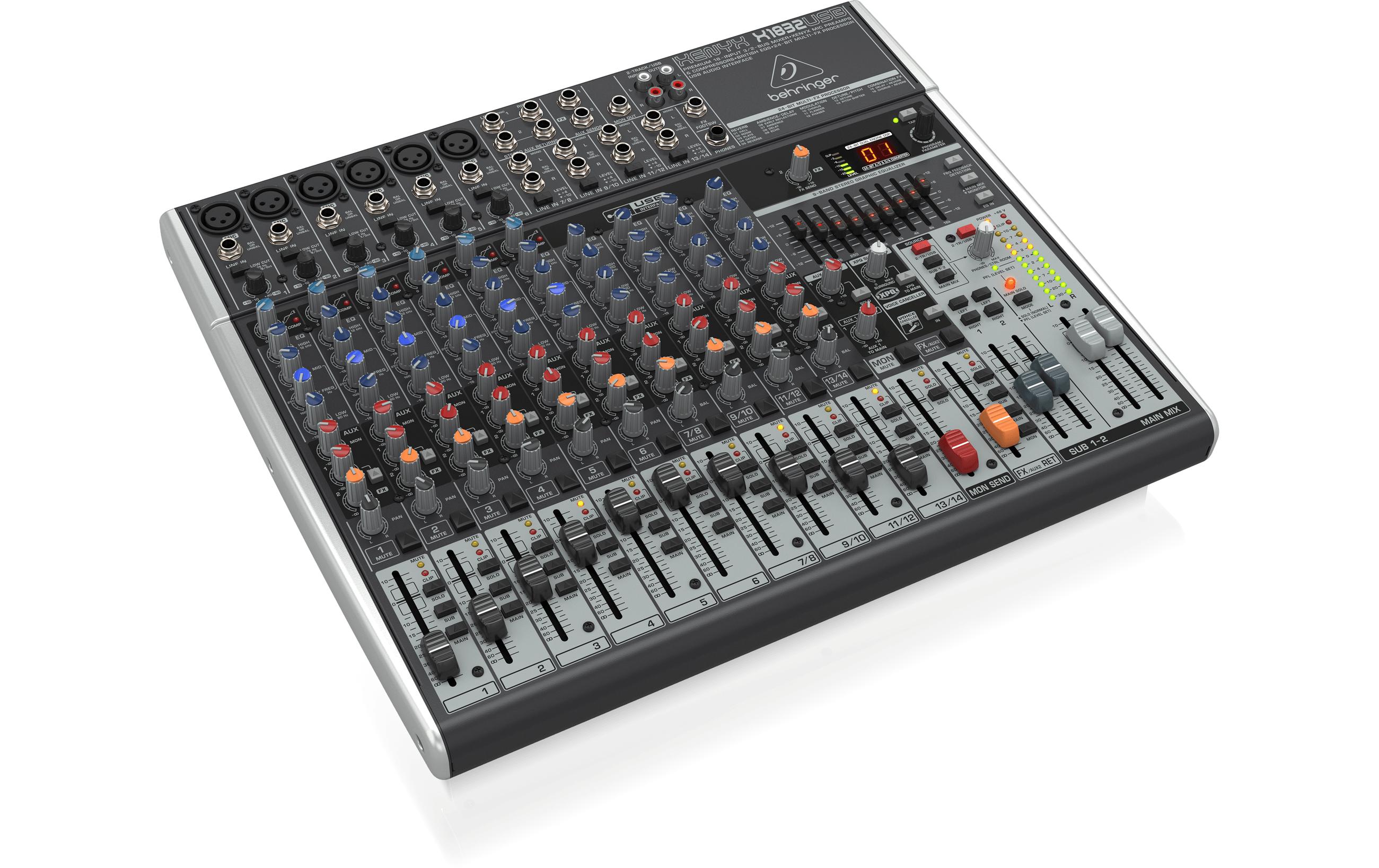 Mischpult XENYX X1832USB<br>18-Kanal Analogmischpult mit integriertem USB-Audiointerface