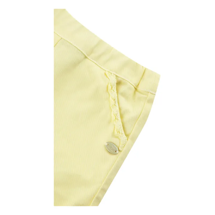 Tartine et Chocolat Short Broderie | Jaune pâle