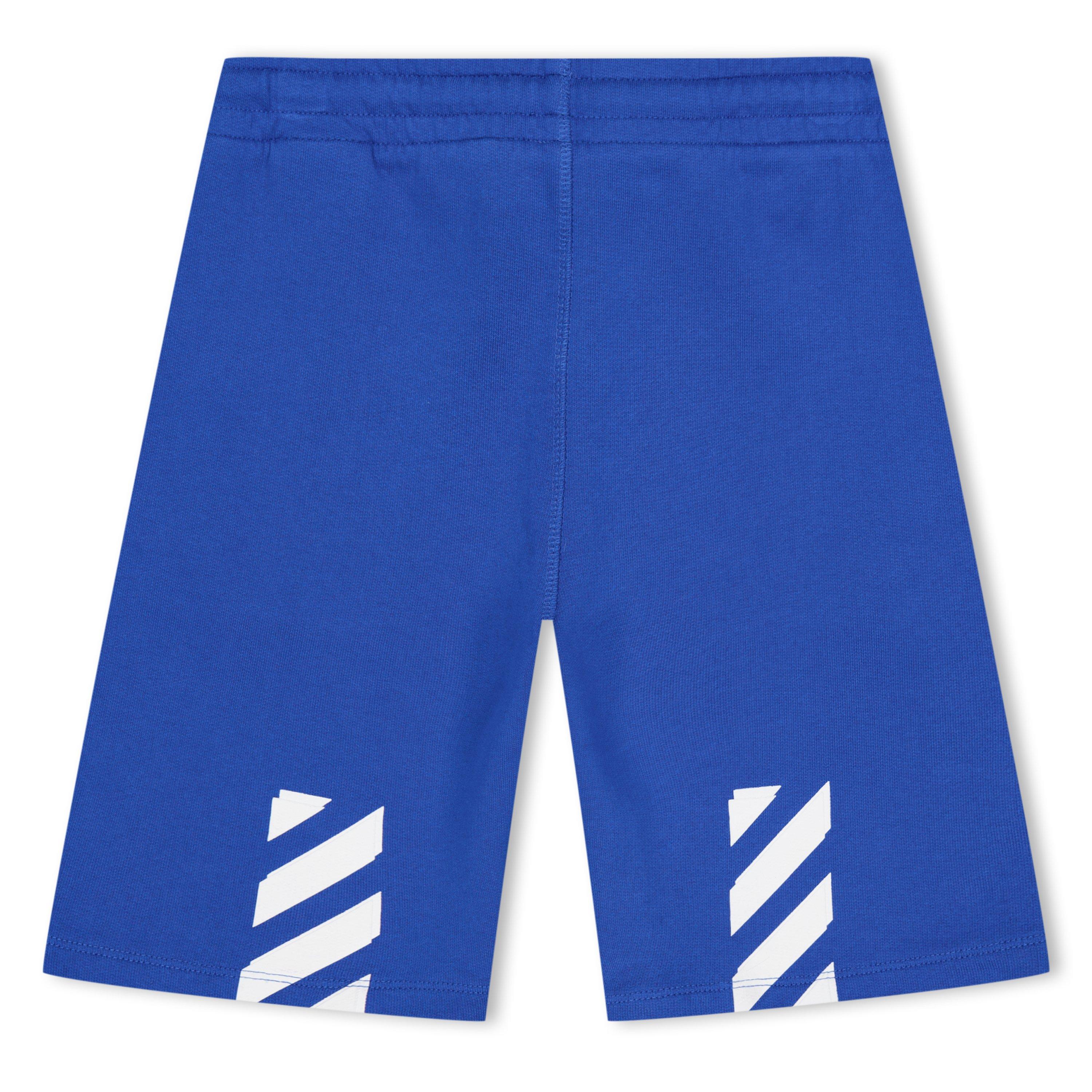 Off White Logo Print Track Shorts Juniors