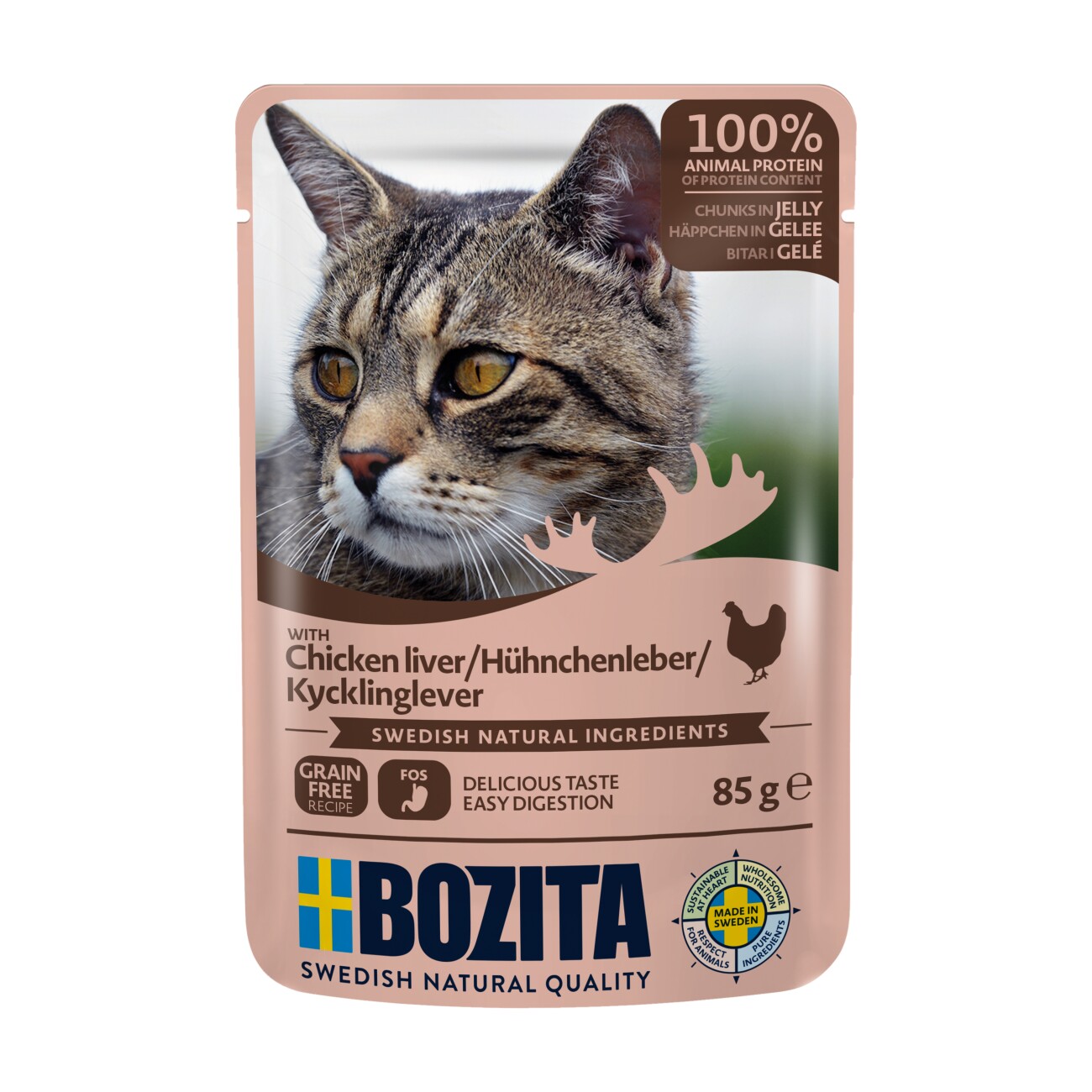 BOZITA Häppchen in Gelee 12x85g Hühnchenleber
