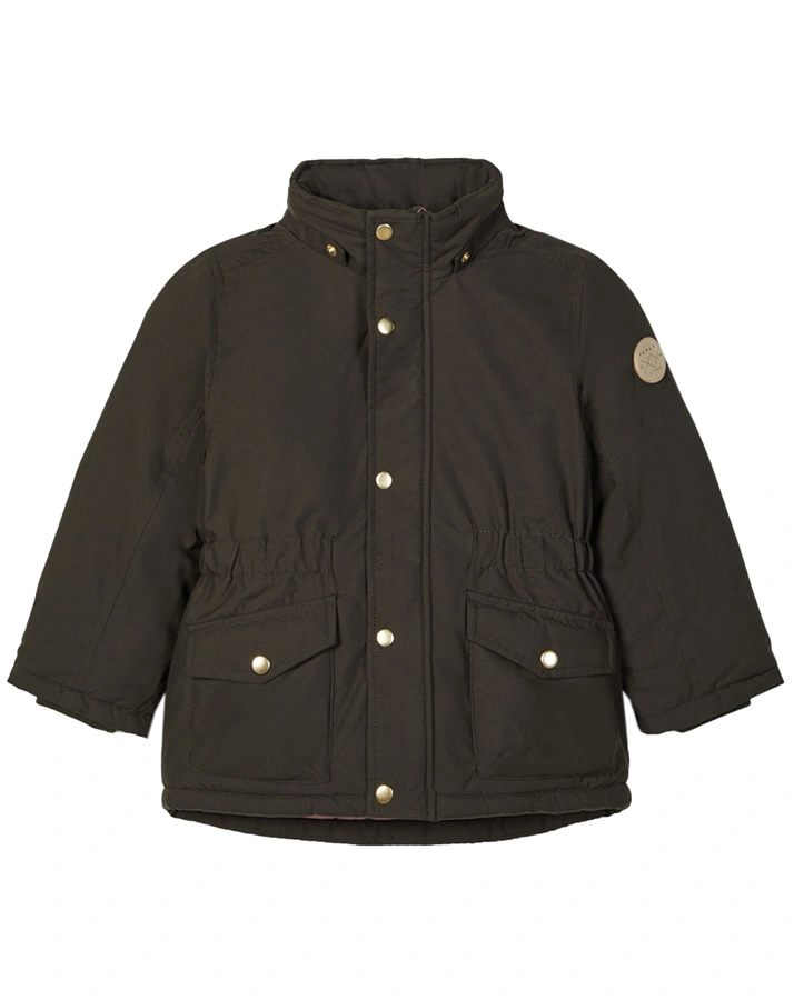 Winter-Parka NMFMIBIS mit Kunstfellbesatz in schwarz