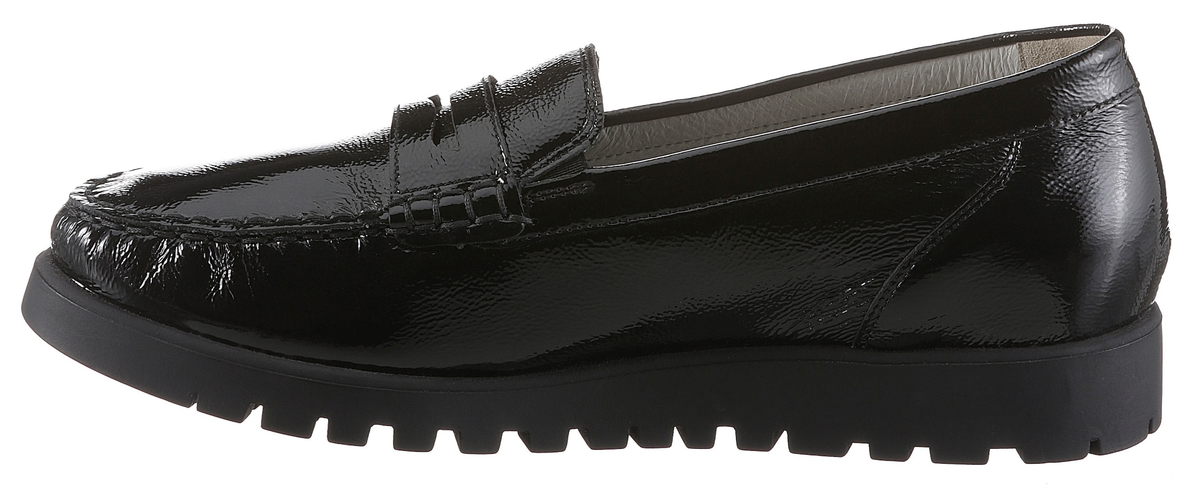 Waldläufer Mokassin »HEGLI«  Slipper, Bequemschuh aus Lackleder, in komfortabler Schuhweite H
