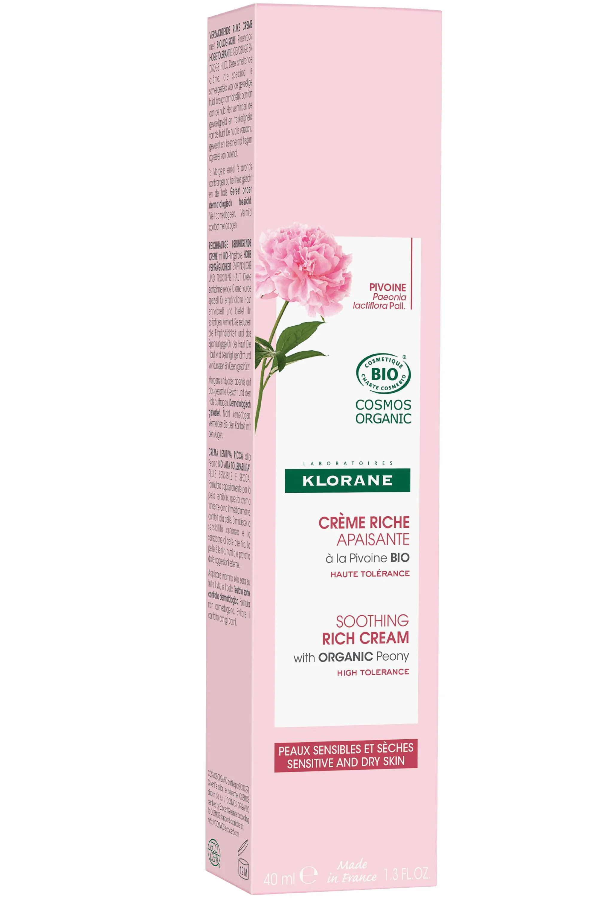 Klorane Crème riche apaisante à la Pivoine bio-40 ml
