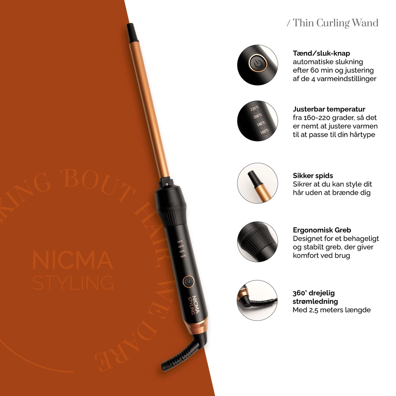 NICMA Styling Thin Curling Wand (13mm)