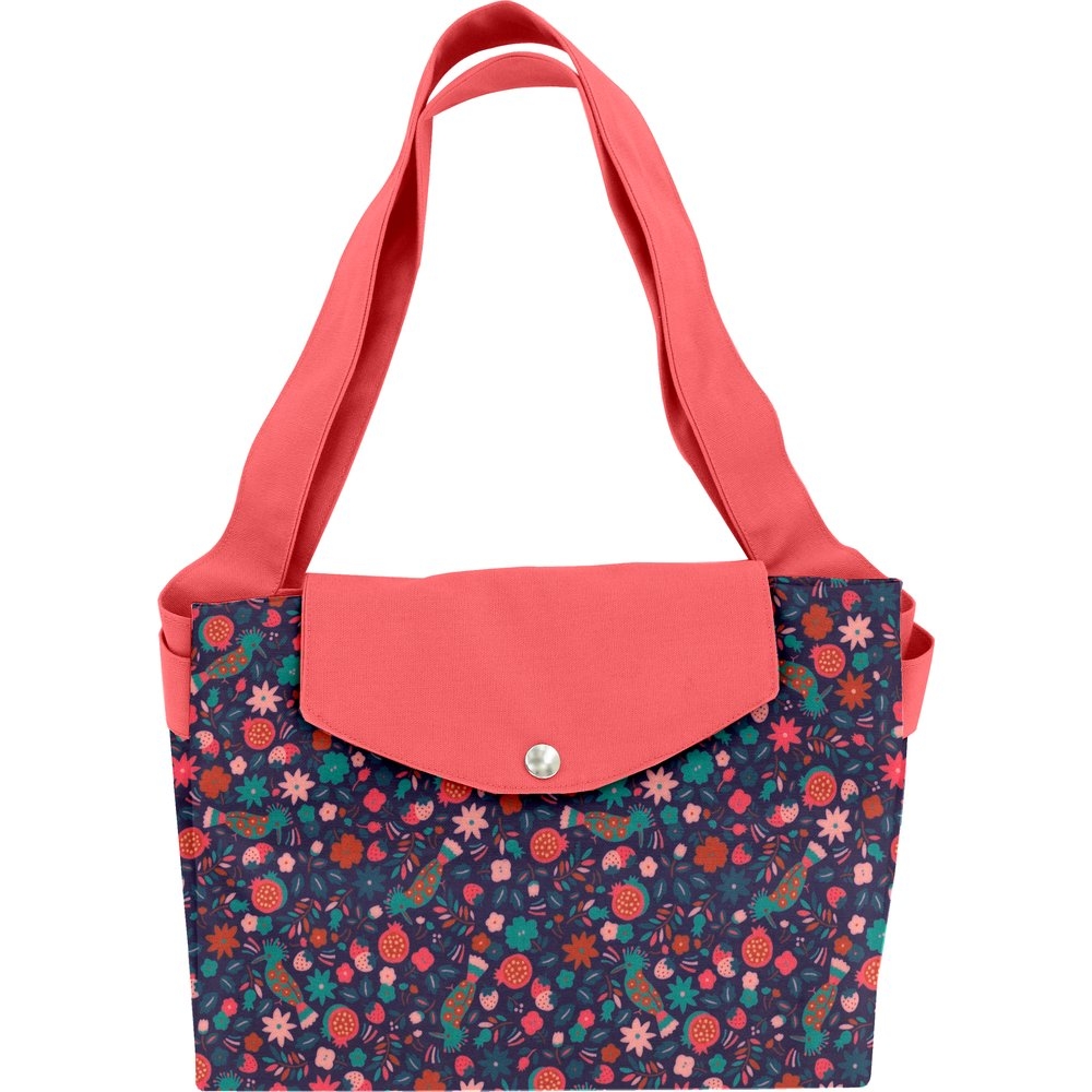Grand Sac Cabas En Tissu Huppette Fleurie