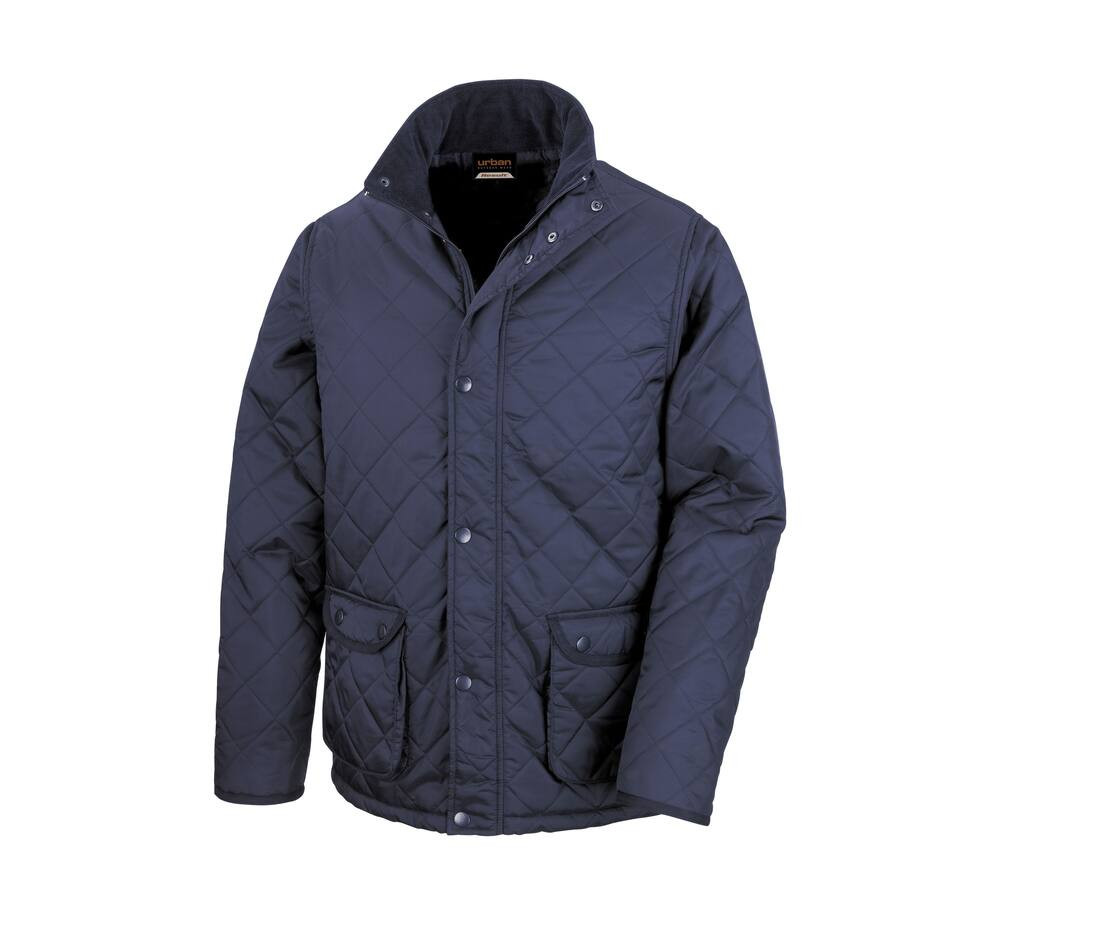 Result RS195 - Veste Élégante à Grand Zip et Col Velours