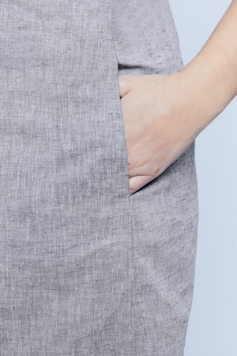 Bellieva Trägerkleid, verstellbare Träger, seitliche Knöpfe, A-Line, Biobaumwolle, GOTS