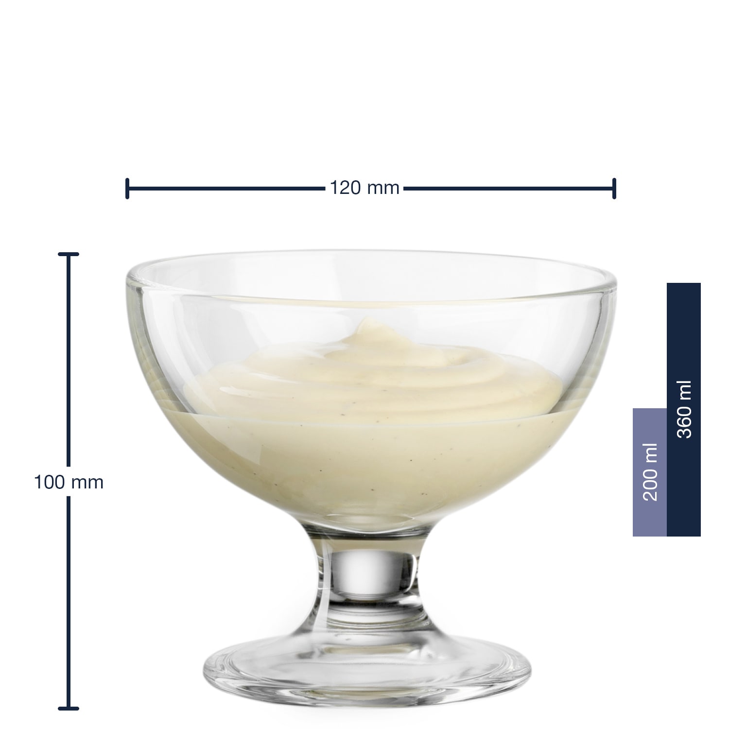 LEONARDO Schale auf Fuß CUCINA6er Set 360 ml