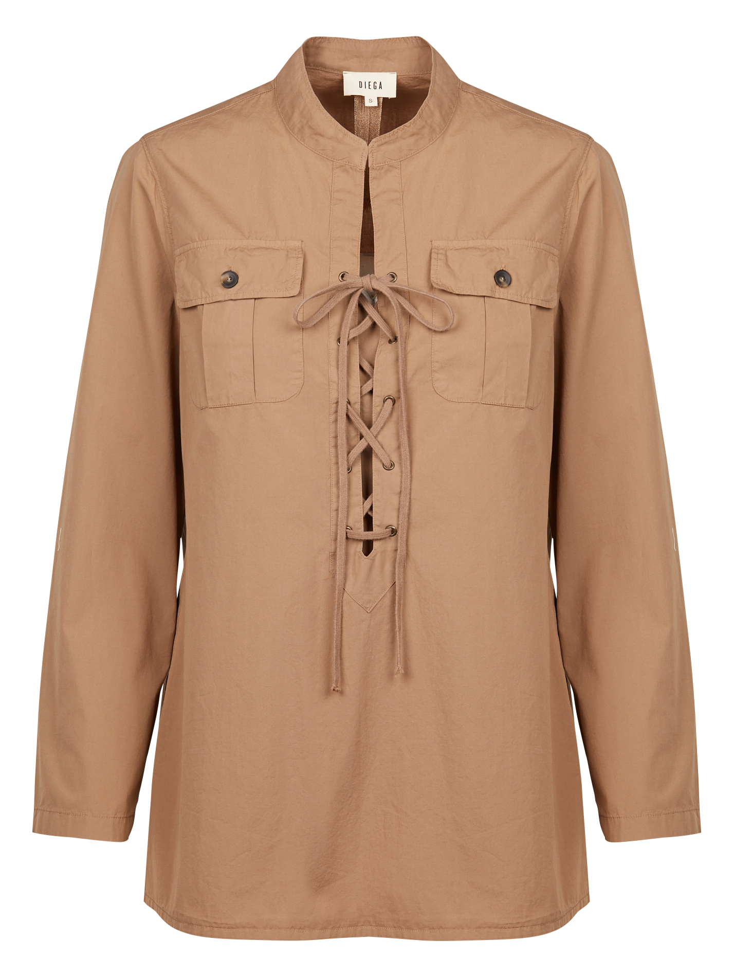 TESLA - Top col tunisien en coton| Beige