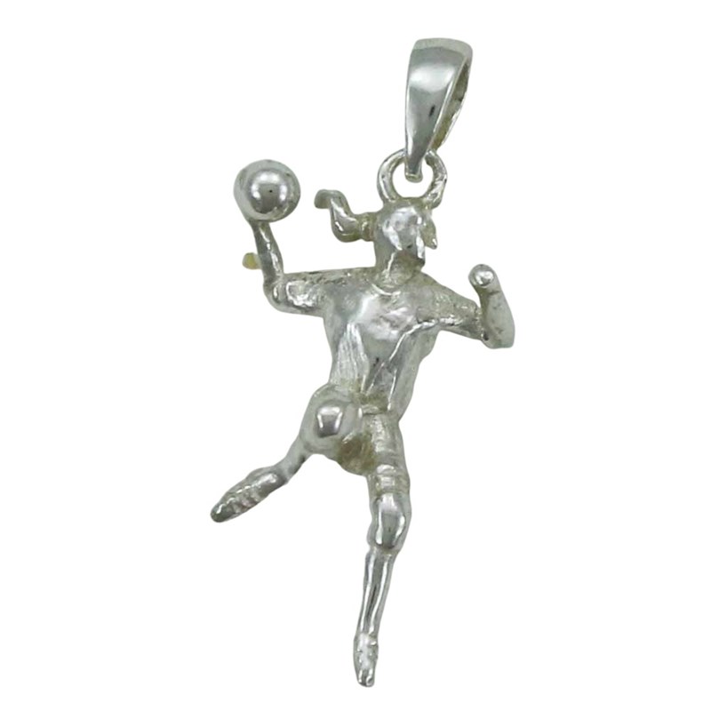 Pendentif joueuse de handball - Argent massif