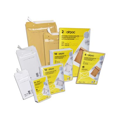 GPV Pack'n Post - 10 Pochettes bulles - 290 x 370 mm - bande de protection