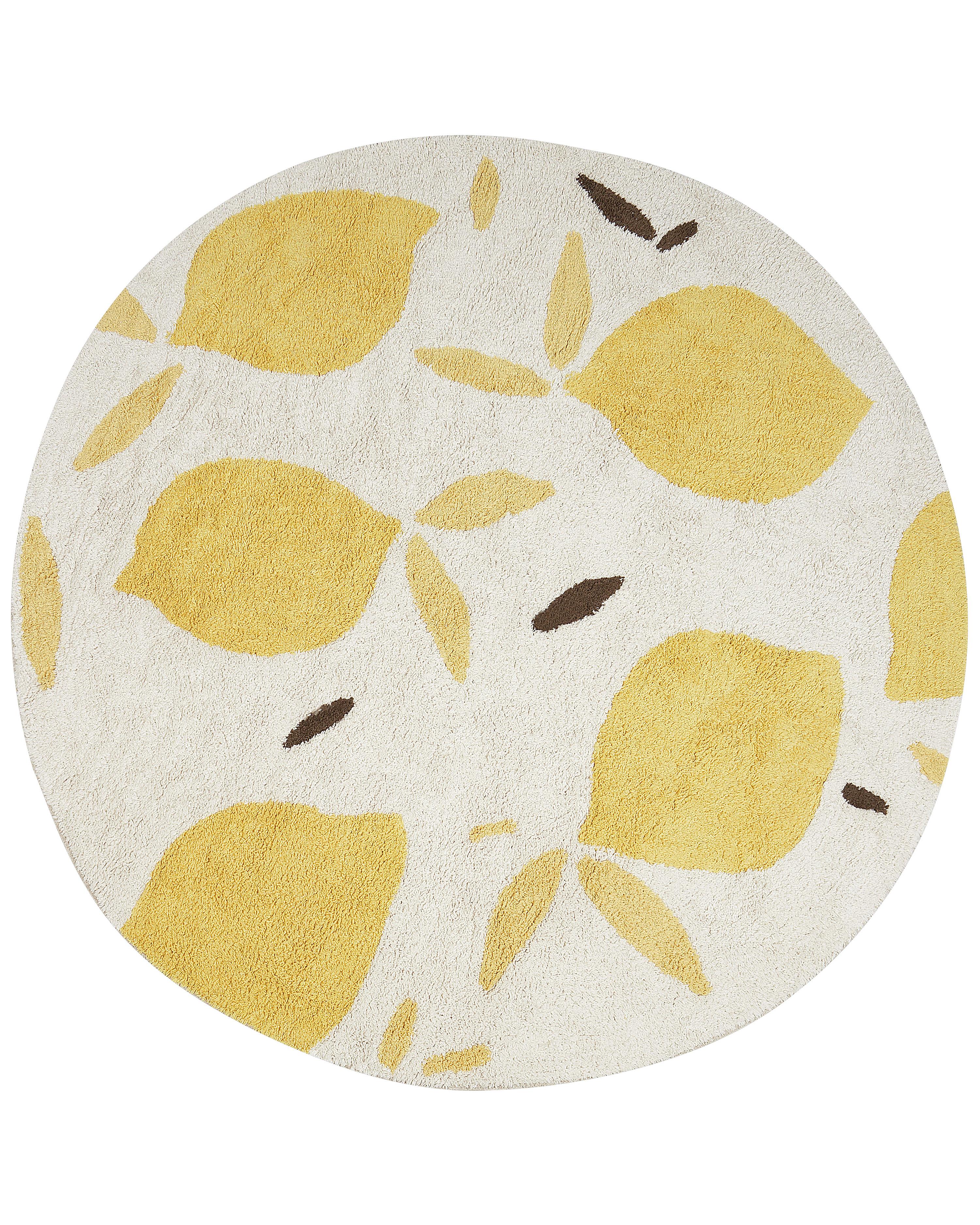 Kindervloerkleed MAWAND Beige ø 140 cm Katoen