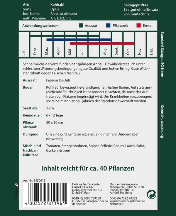 Dehner Premium Samen Kohlrabi 'Opus'
