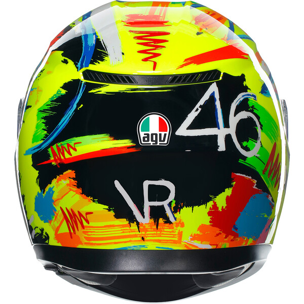 AGV - Casque K3 Rossi Winter Test 2019 Jaune / Noir / Multicolore