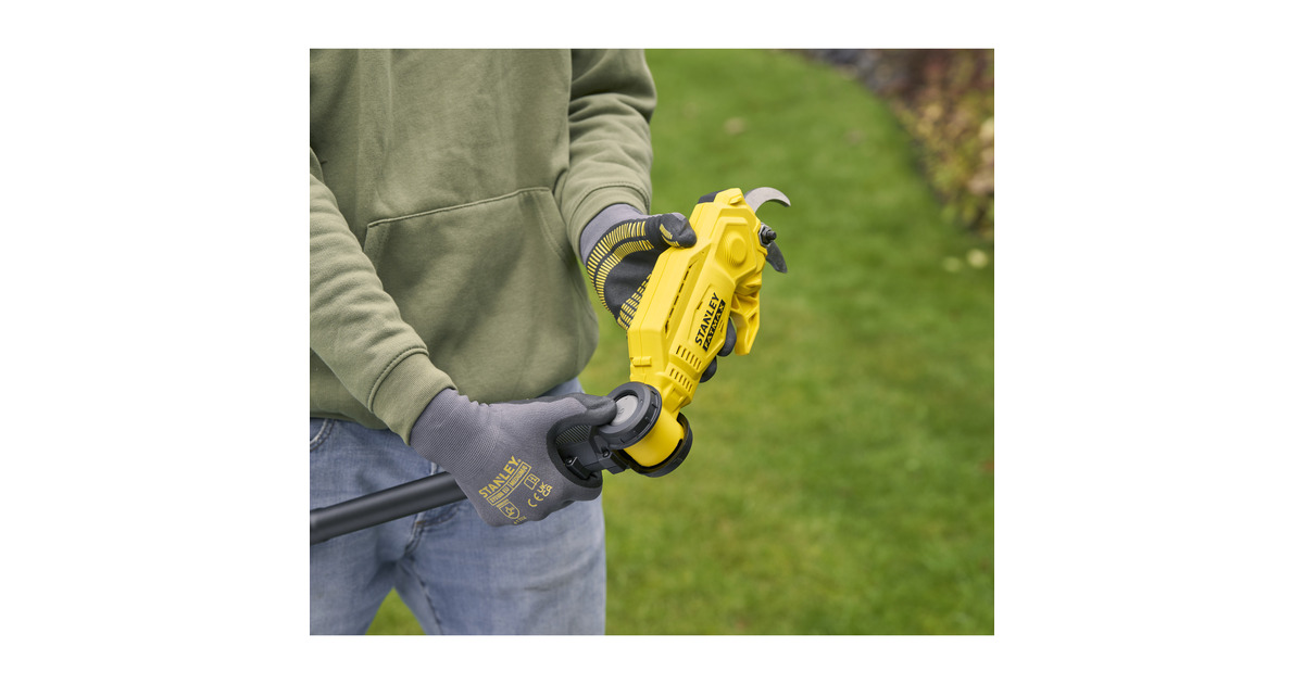 Stanley18V FATMAX V20 accu-takkenschaar - 2Ah accu  (Geel/zwart,  Accu en oplader inbegrepen, telescopische steel)