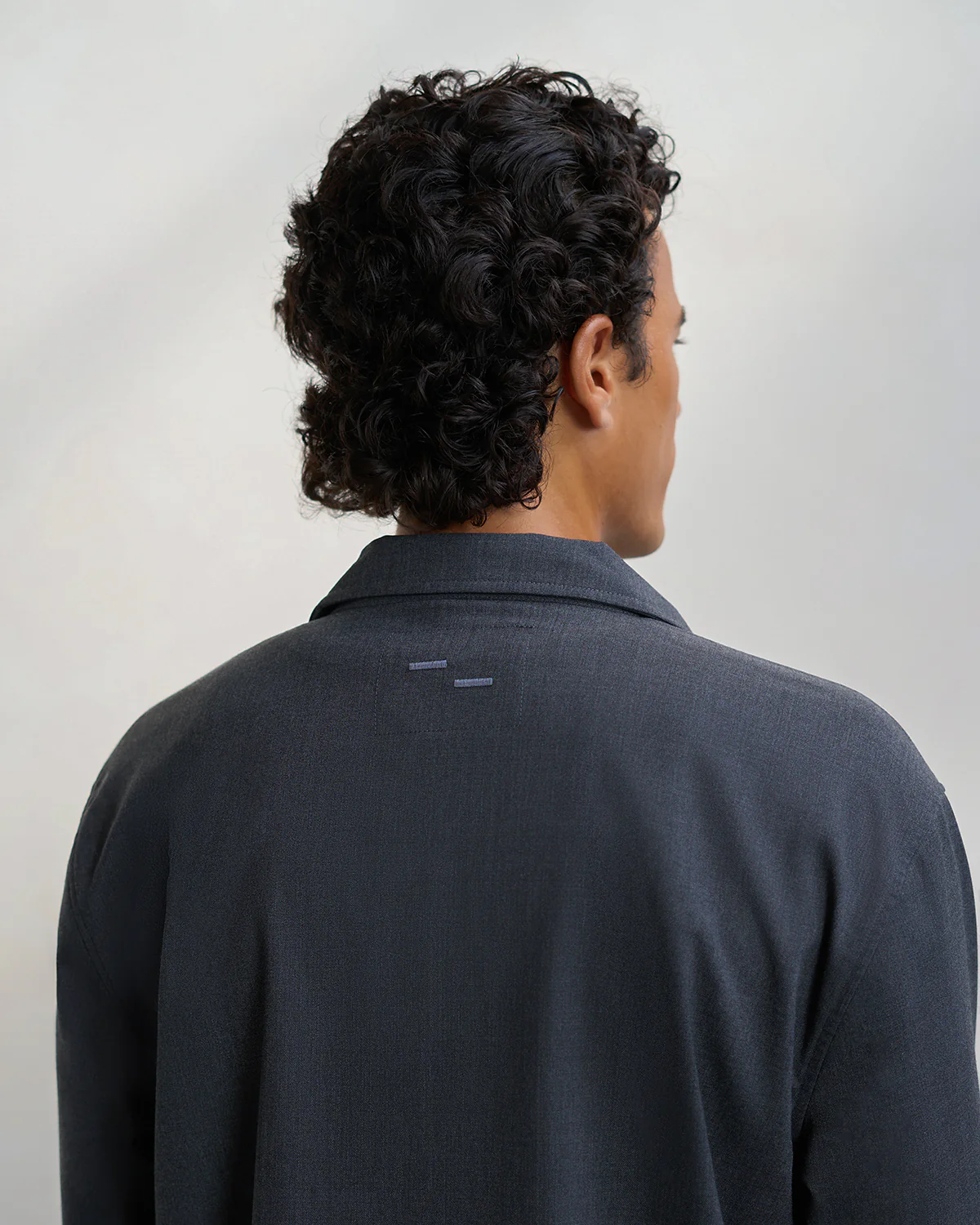 Coach Jacket Twill Wool Grey