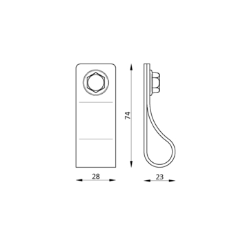 Knop Noah bruin 28mm