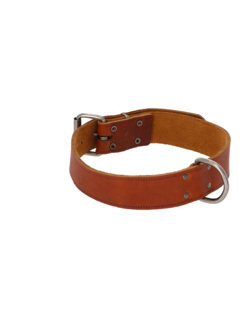 Adori Halsband Vetleder Met Print Cognac - Hondenhalsband