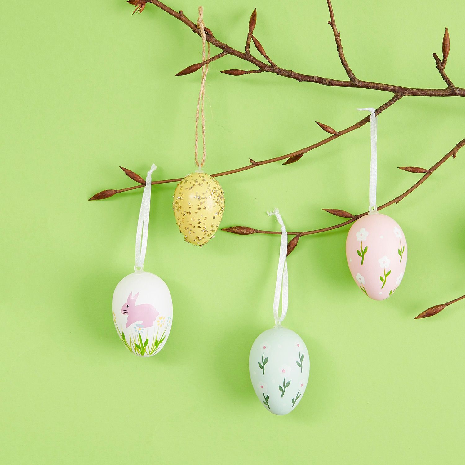 Deko-Eier FRÜHLING 6er-Set in bunt