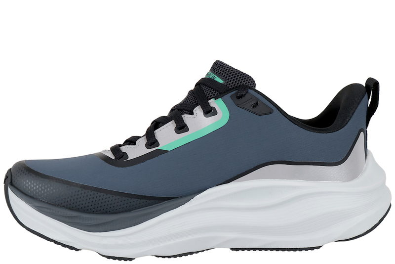SKECHERS MAX RUN - VORTEZA LØBESKO I BLÅ TEKSTIL