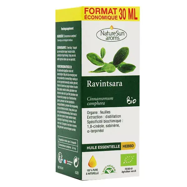 Óleo Essencial de Ravintsara Orgânico Nature Sun Aroms 30ml