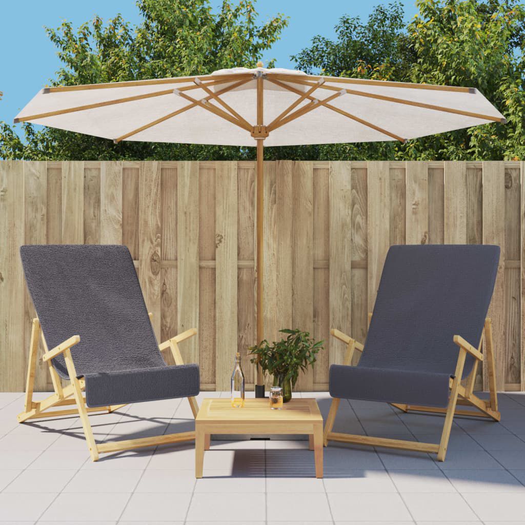 vidaXL Strandlakens, 2 stuks, antraciet, 60x135 cm, 400 g/m²