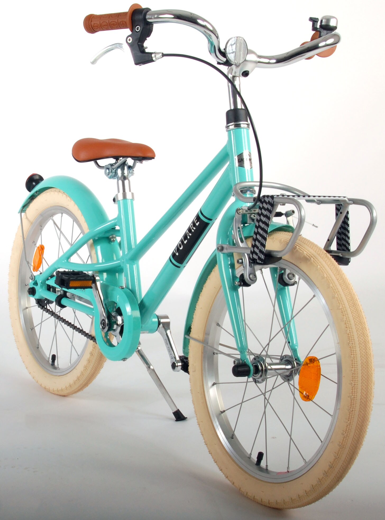 TPFSports Melody Kinderfahrrad - Mädchen - 18 Zoll - 2 Handbremsen - Beige