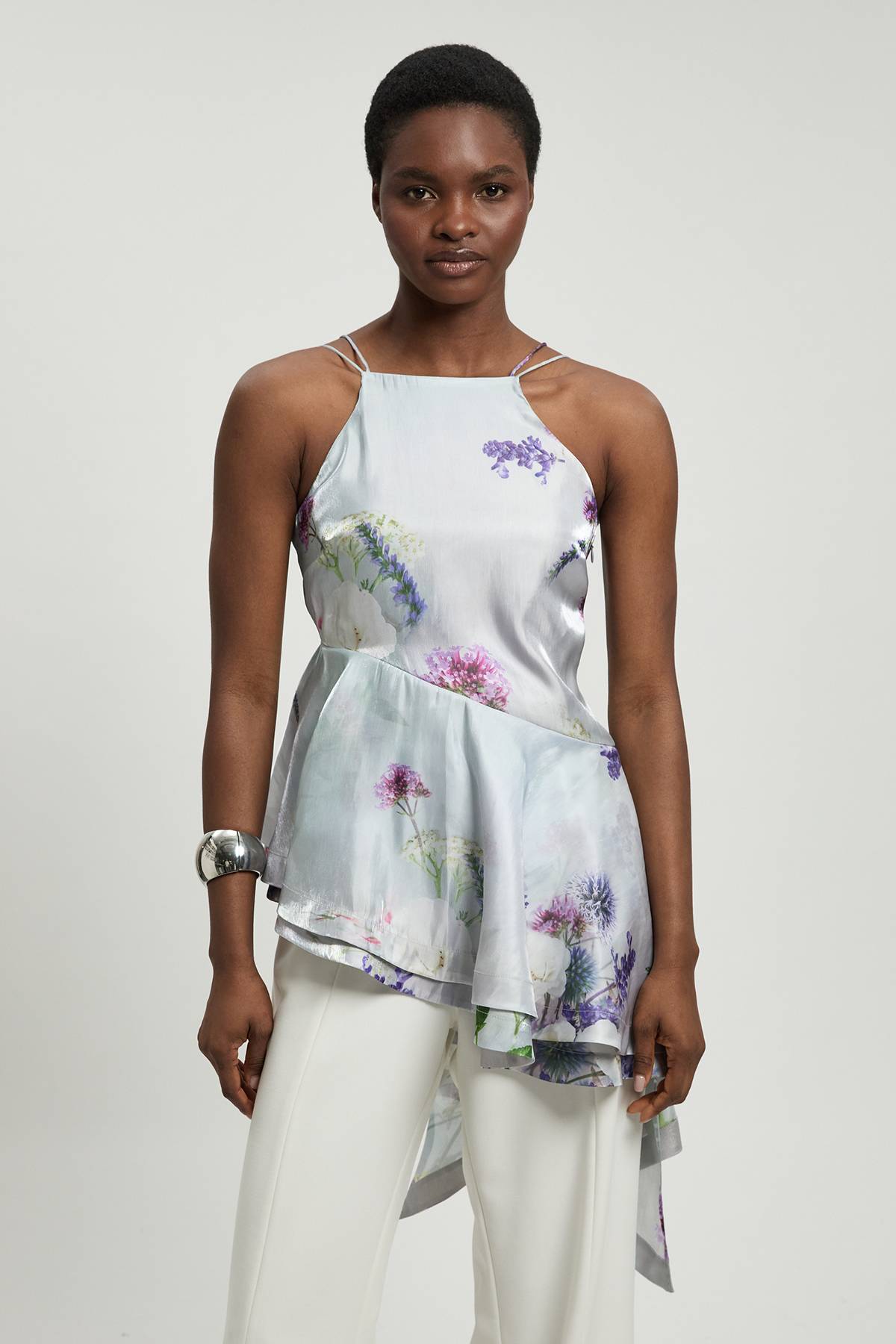 KarenMillen Haut Tissé À Imprimé Floral Métallisé