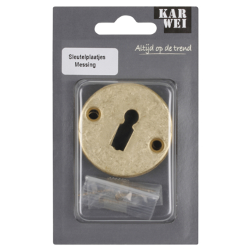 KARWEI sleutel rozet rond messing mat