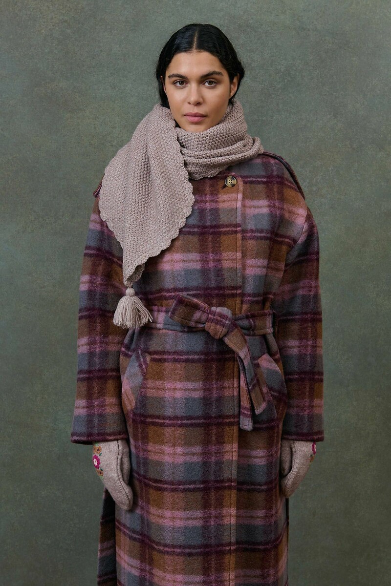 LOUISE MISHA<br>Cachecol de tricô com pompons