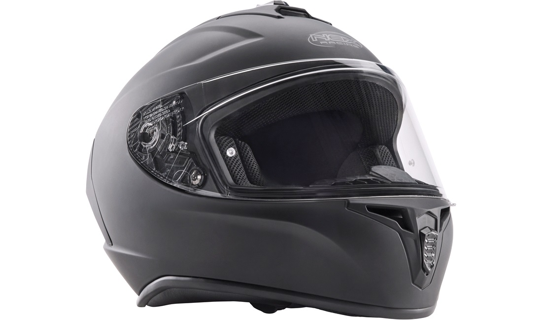Styrthjelm NEX Racing fullface matsort str. L