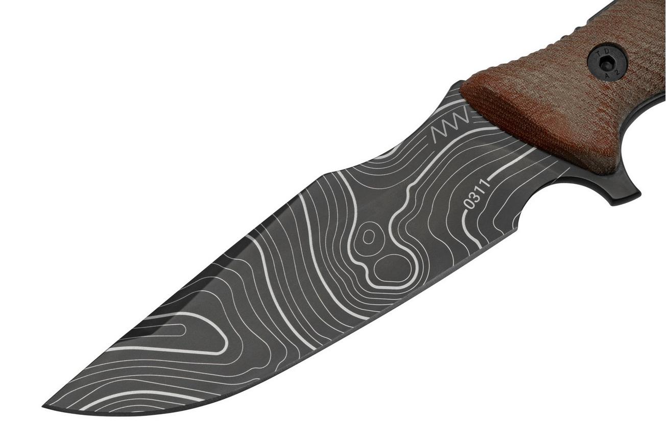 ANV Knives M311 SPELTER DLC Topo Elmax, Coyote Micarta Handle, Black Kydex Sheath, survivalmes