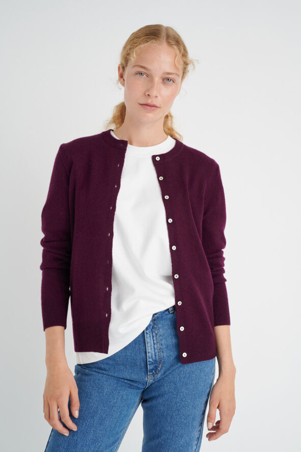 InWear LukkaIW Cardigan Premium - 100% Cashmere Brown bordeaux