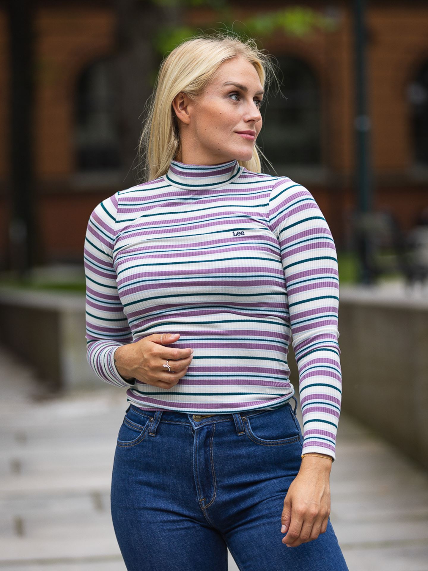 Ribbed Long Sleeve High Neck